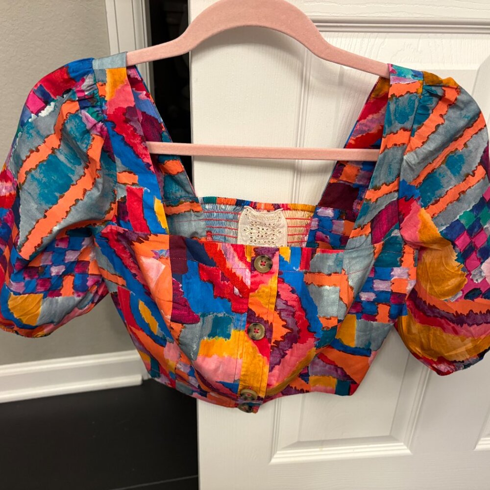 Summer Daydream Poplin Bodice Top - Johnny Was